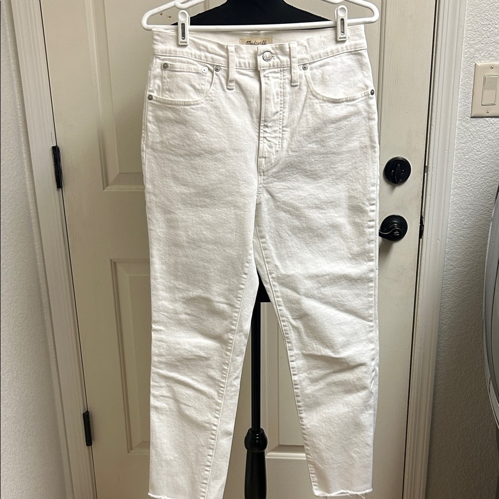 Madewell The Perfect Vintage White Denim Jeans, Size 28, Length 38, Inseam 27